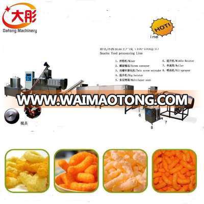 Corn puff snack food processing machine