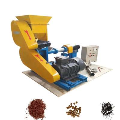 Floating Fish Shrimp Animal Feed Pellet Extruder / Pet Food Mill Making Machine